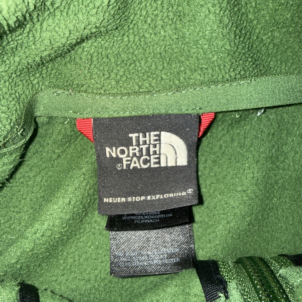 The North Face Fleece Full-Zip Jacket Outdoor Hiking Men's Size L Green Grey - Picture 7 of 8